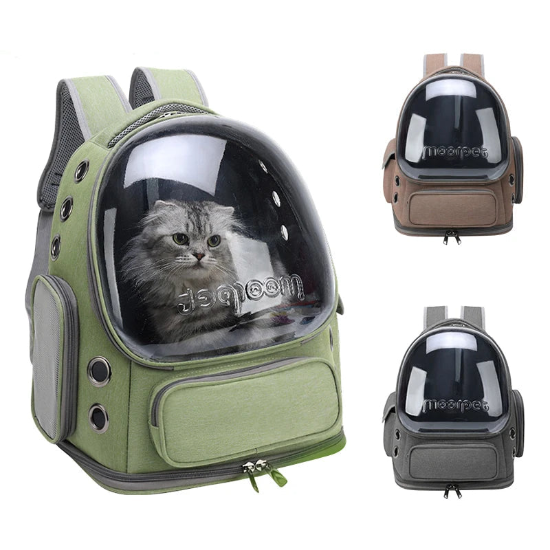 Sac transport transparent chat chien