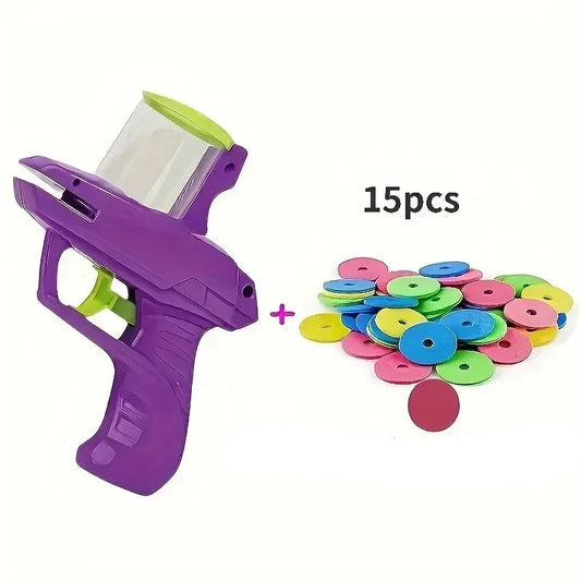 Pistolet jouet chat disques mousse