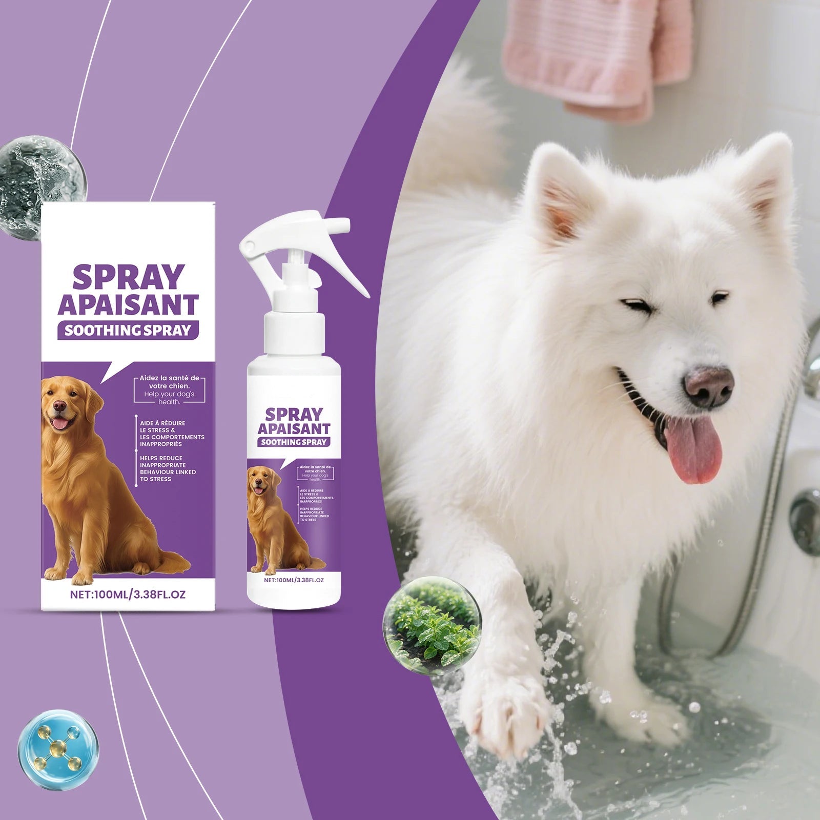 Spray apaisant émotionnel chien