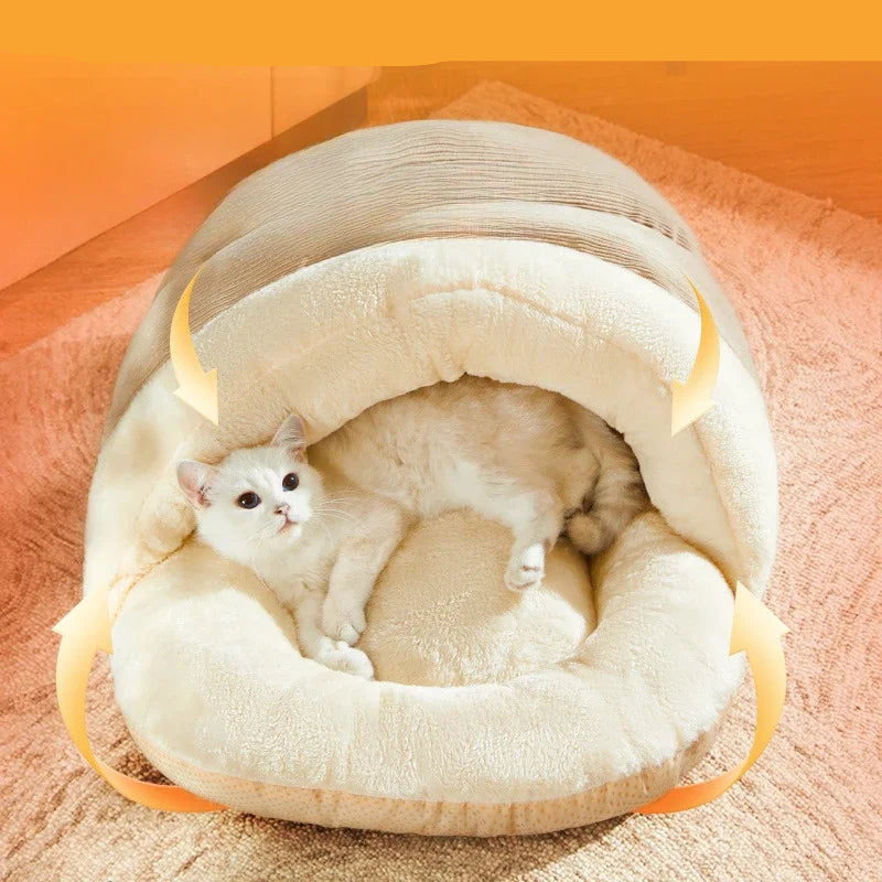 Lit fermé confortable pour chat