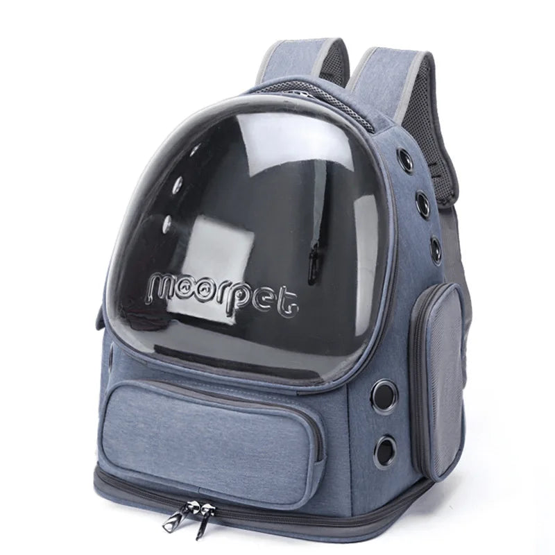 Sac transport transparent chat chien