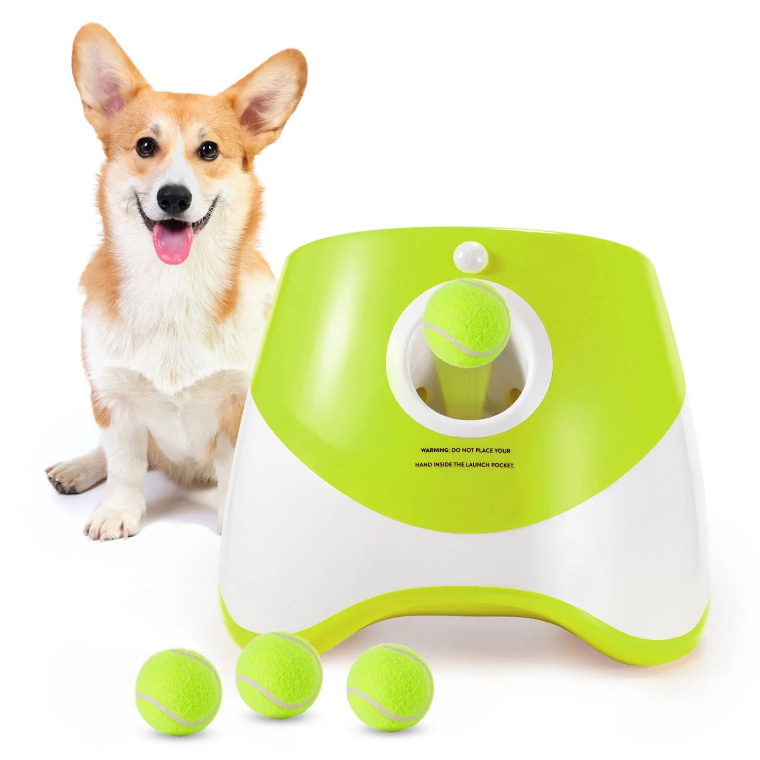 Lanceur balles interactif chien rechargeable