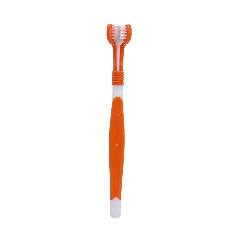 Brosse à dents 3 faces chien ou chat
