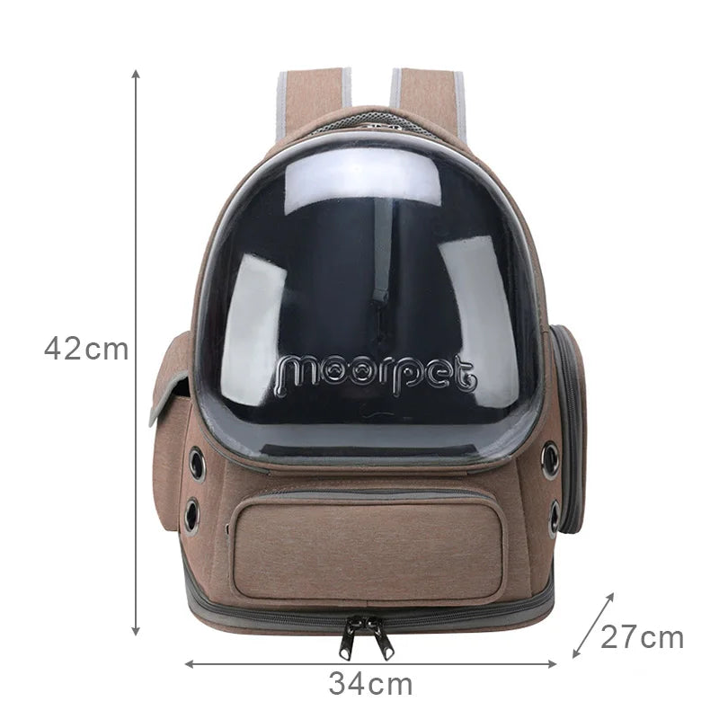 Sac transport transparent chat chien