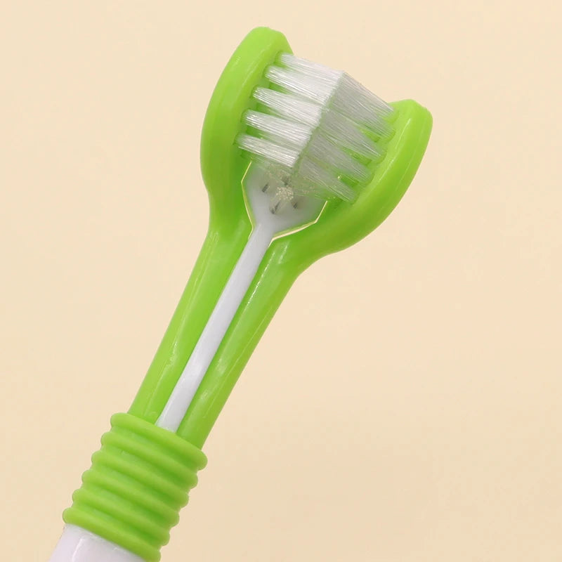 Brosse à dents 3 faces chien ou chat