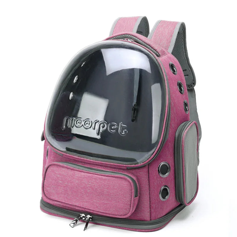 Sac transport transparent chat chien