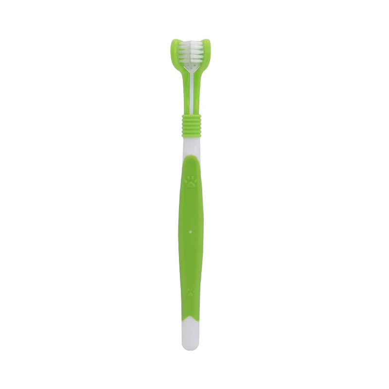 Brosse à dents 3 faces chien ou chat