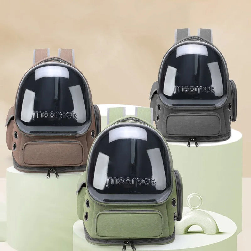Sac transport transparent chat chien
