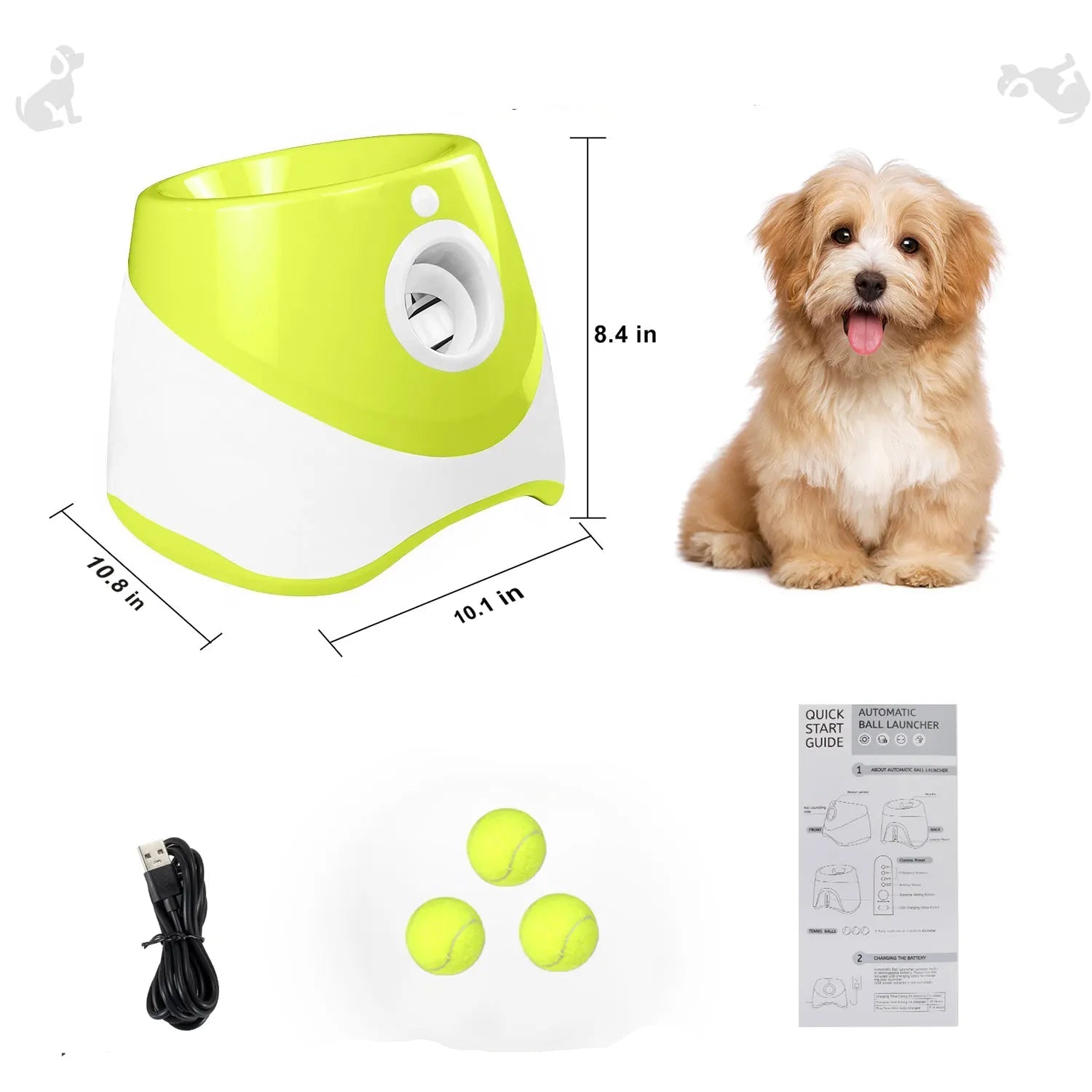 Lanceur balles interactif chien rechargeable