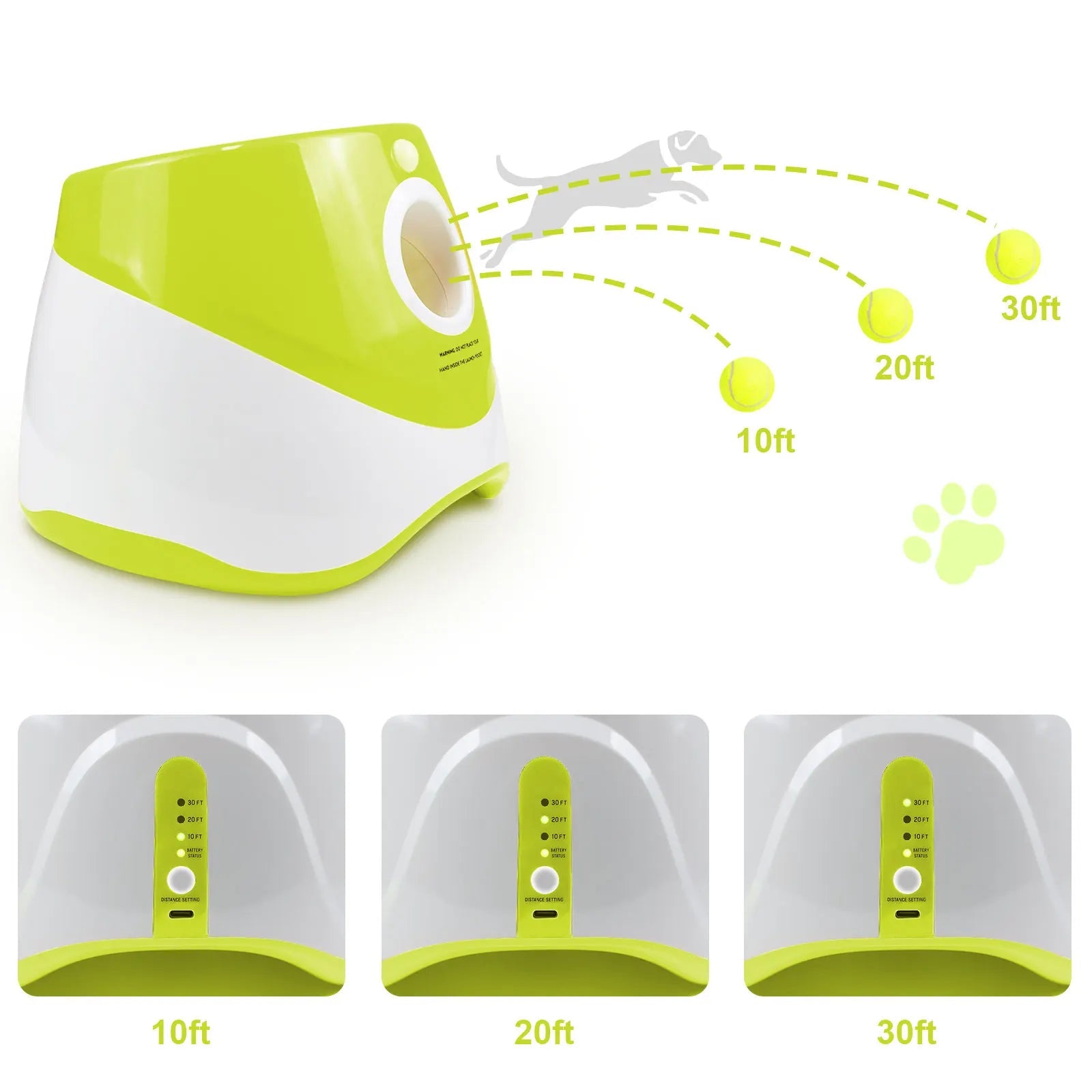Lanceur balles interactif chien rechargeable