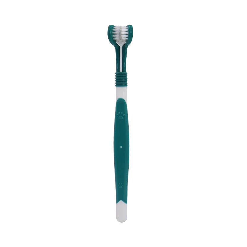 Brosse à dents 3 faces chien ou chat