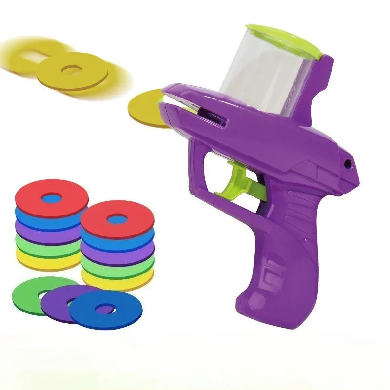 Pistolet jouet chat disques mousse