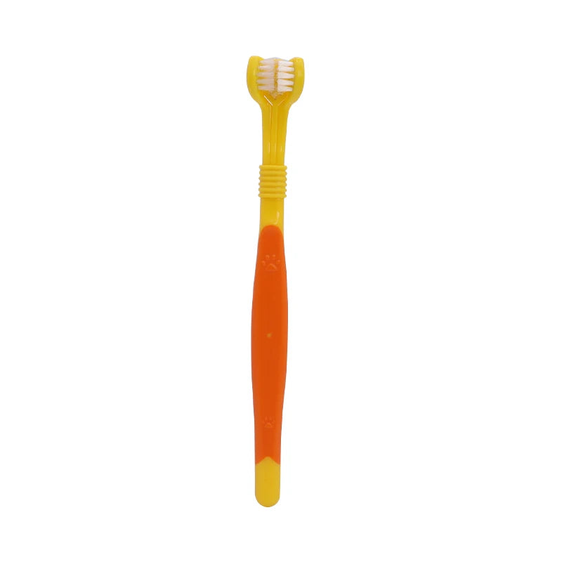 Brosse à dents 3 faces chien ou chat