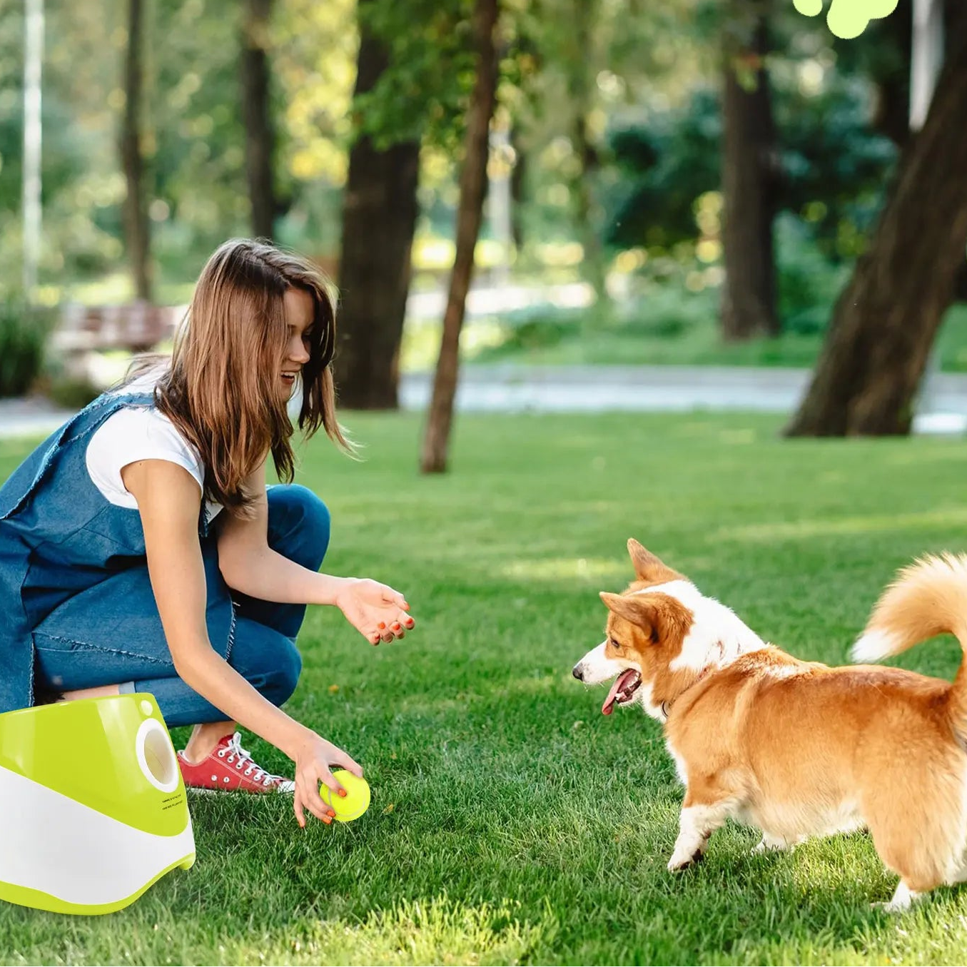 Lanceur balles interactif chien rechargeable