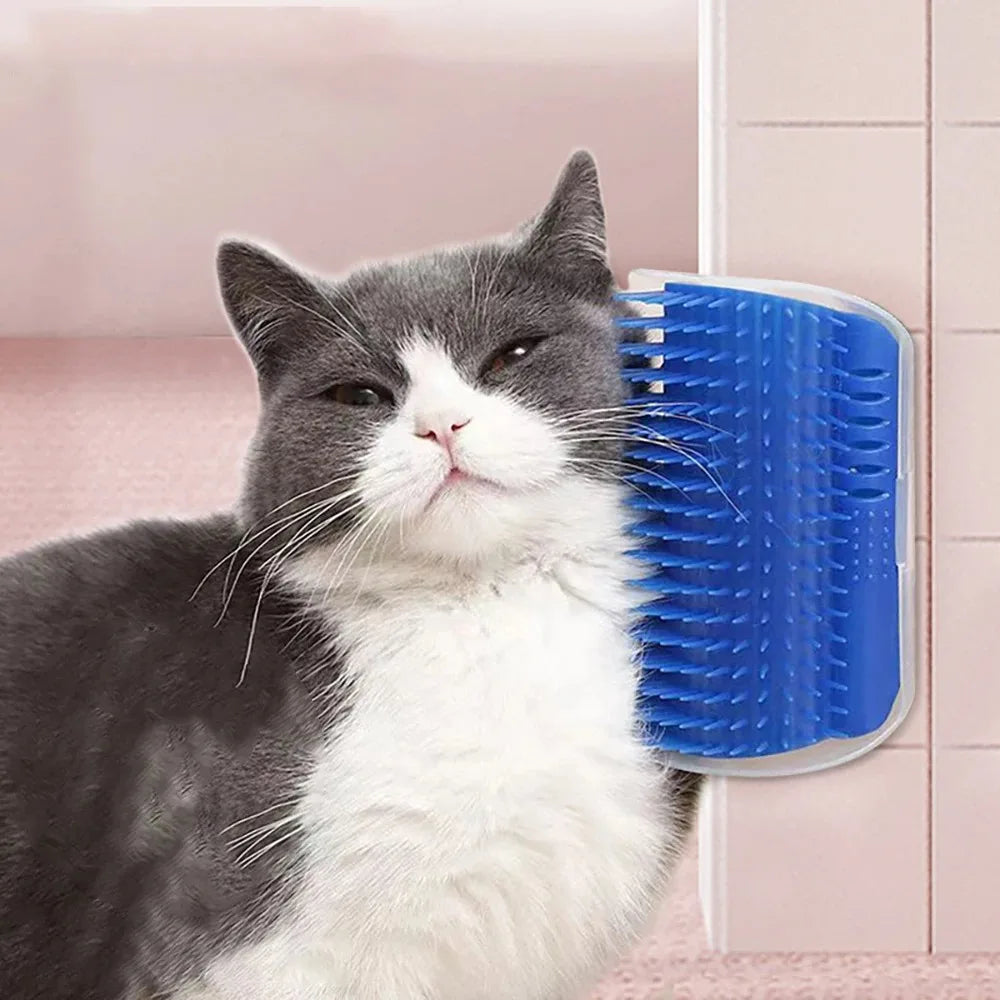 Brosse murale auto-toilettage chat